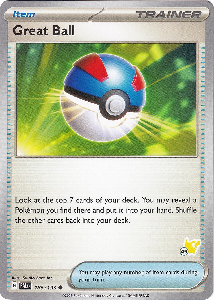 Great Ball (183/193) (Pikachu Stamp #49) [Battle Academy 2024] | I Want That Stuff Brandon