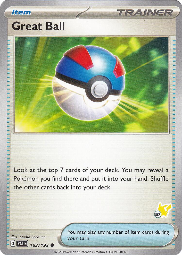 Great Ball (183/193) (Pikachu Stamp #57) [Battle Academy 2024] | I Want That Stuff Brandon