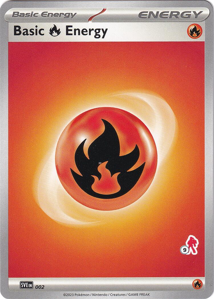 Basic Fire Energy (002) (Armarouge Stamp #9) [Battle Academy 2024] | I Want That Stuff Brandon