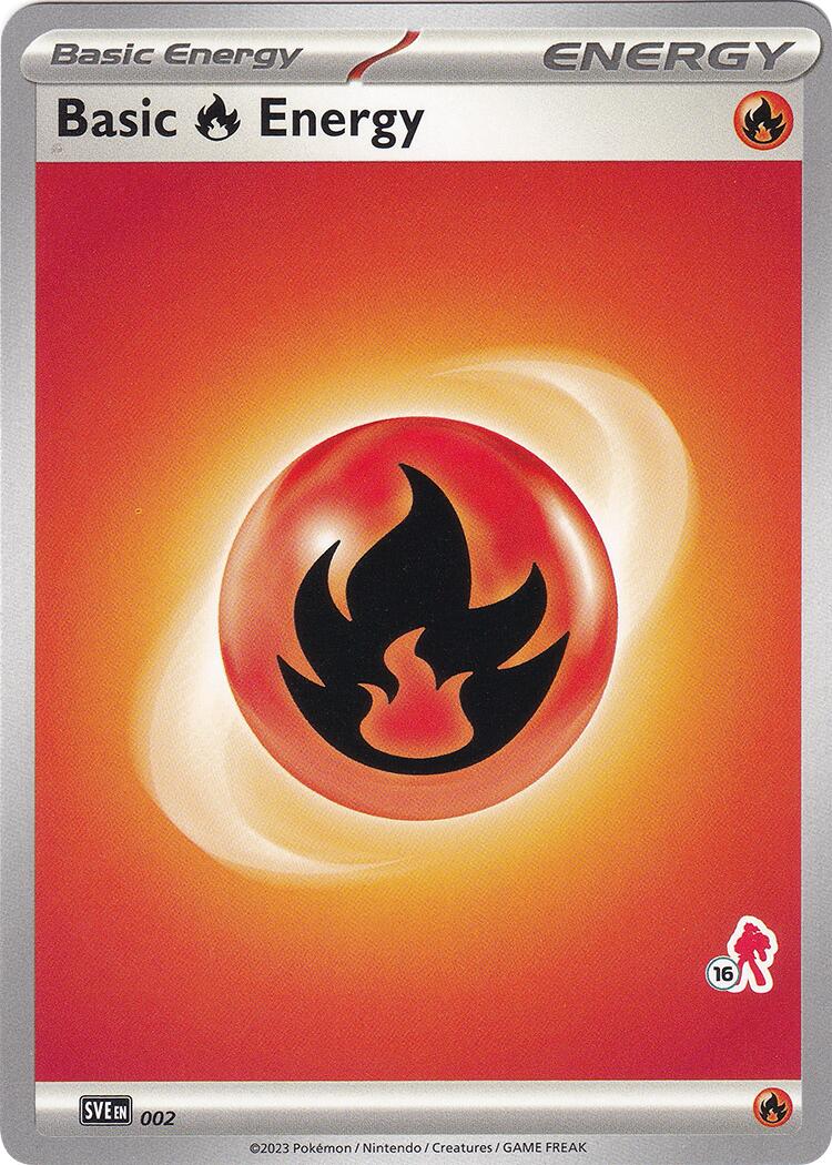 Basic Fire Energy (002) (Armarouge Stamp #16) [Battle Academy 2024] | I Want That Stuff Brandon
