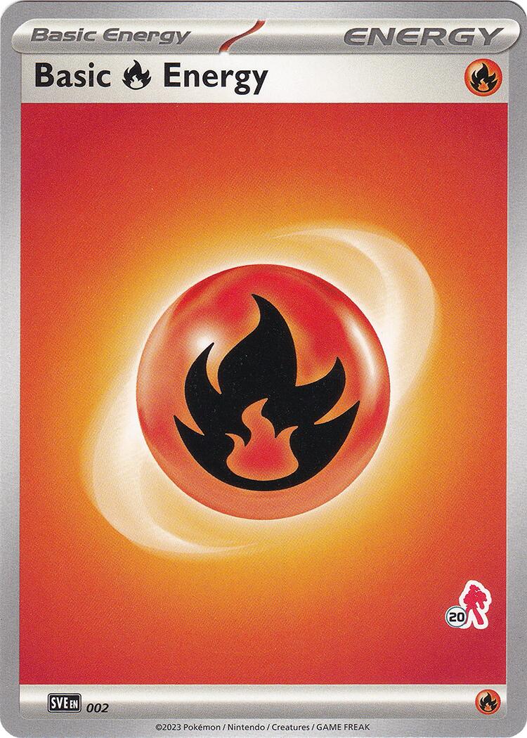 Basic Fire Energy (002) (Armarouge Stamp #20) [Battle Academy 2024] | I Want That Stuff Brandon