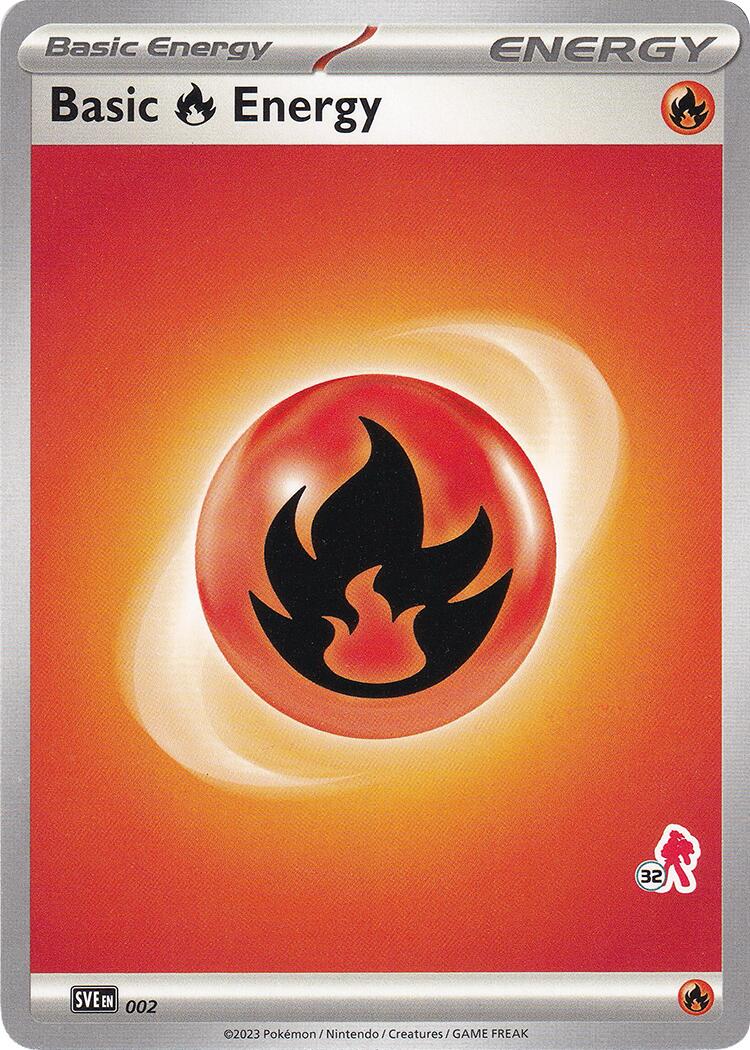 Basic Fire Energy (002) (Armarouge Stamp #32) [Battle Academy 2024] | I Want That Stuff Brandon