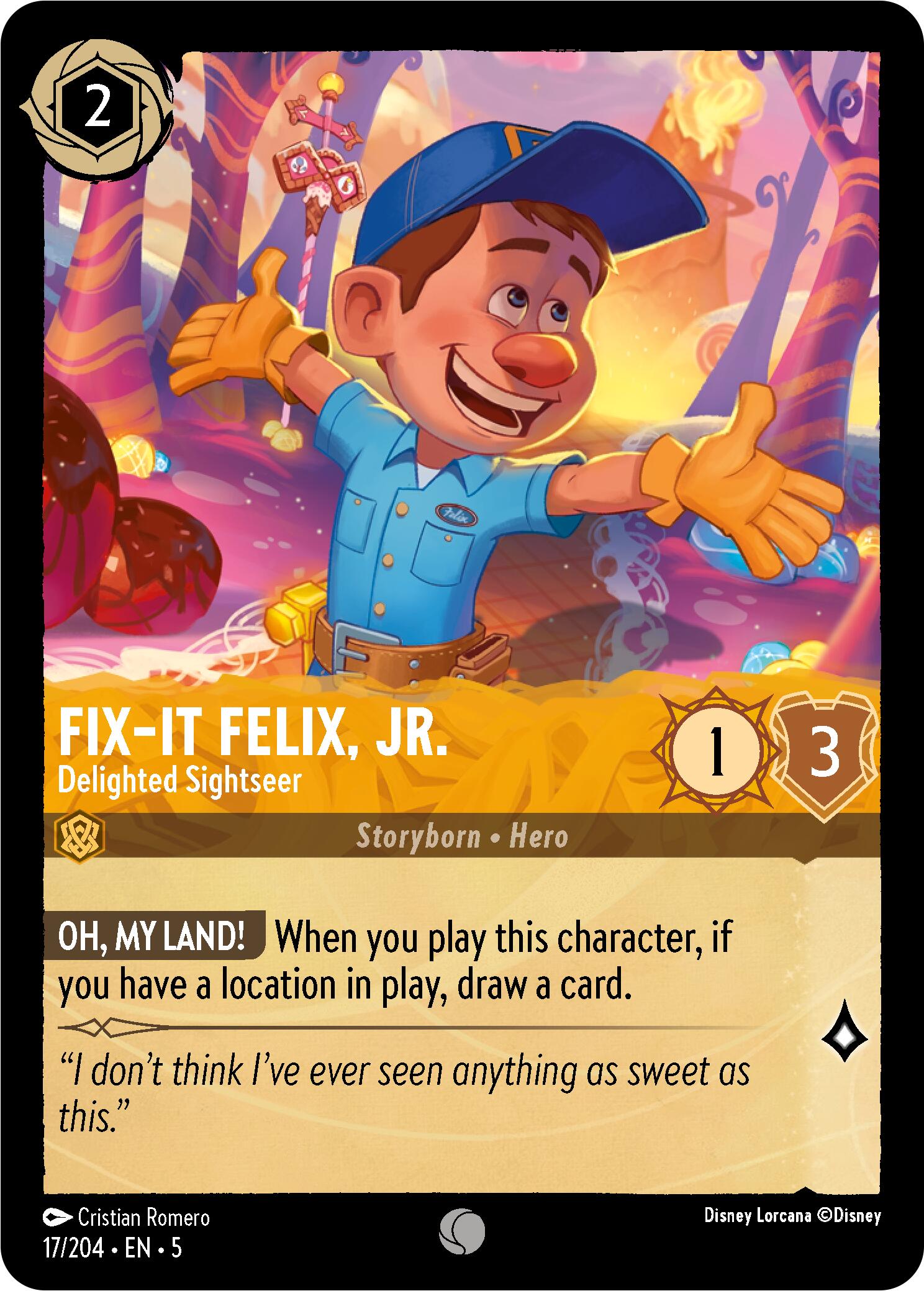 Fix-It Felix, Jr. - Delighted Sightseer (17/204) [Shimmering Skies] | I Want That Stuff Brandon