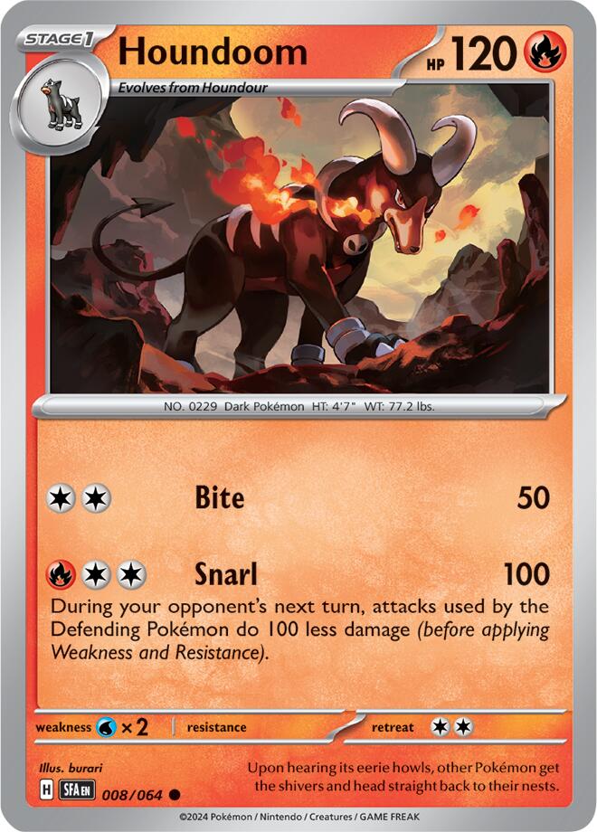 Houndoom (008/064) [Scarlet & Violet: Shrouded Fable] | I Want That Stuff Brandon