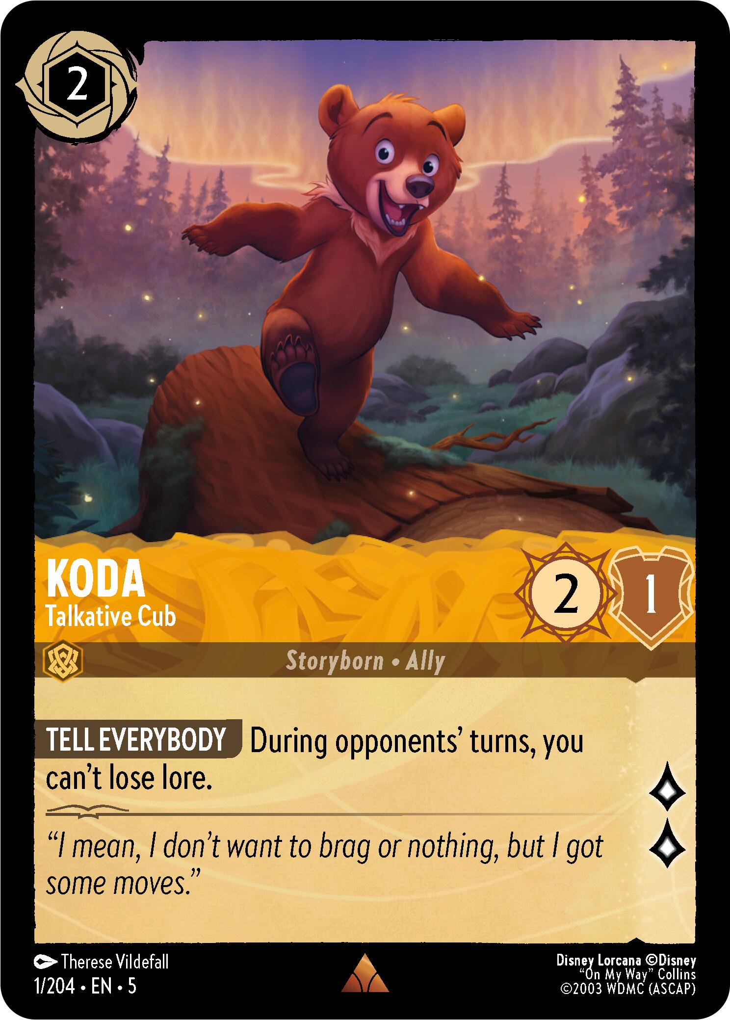 Koda - Talkative Cub (1/204) [Shimmering Skies] | I Want That Stuff Brandon
