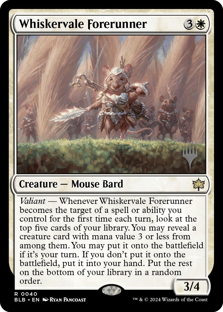 Whiskervale Forerunner (Promo Pack) [Bloomburrow Promos] | I Want That Stuff Brandon