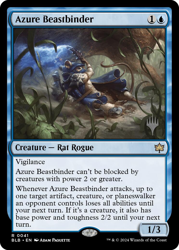 Azure Beastbinder (Promo Pack) [Bloomburrow Promos] | I Want That Stuff Brandon