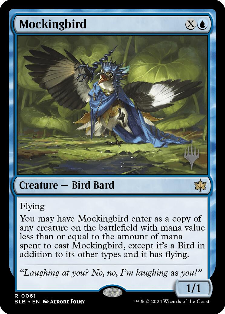 Mockingbird (Promo Pack) [Bloomburrow Promos] | I Want That Stuff Brandon