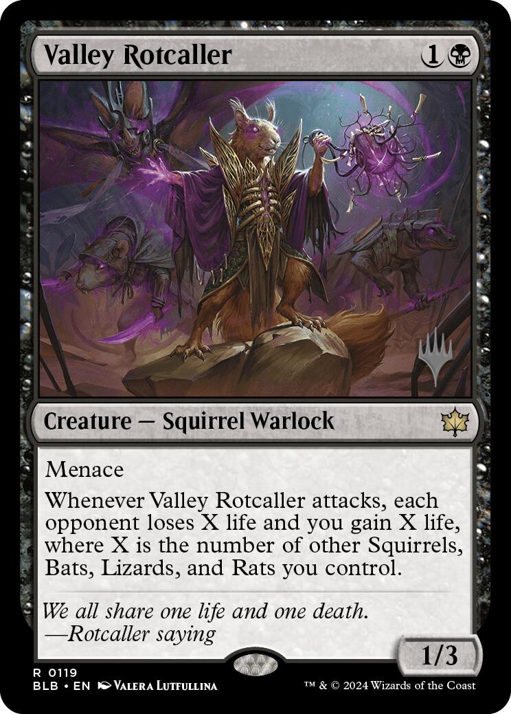 Valley Rotcaller (Promo Pack) [Bloomburrow Promos] | I Want That Stuff Brandon