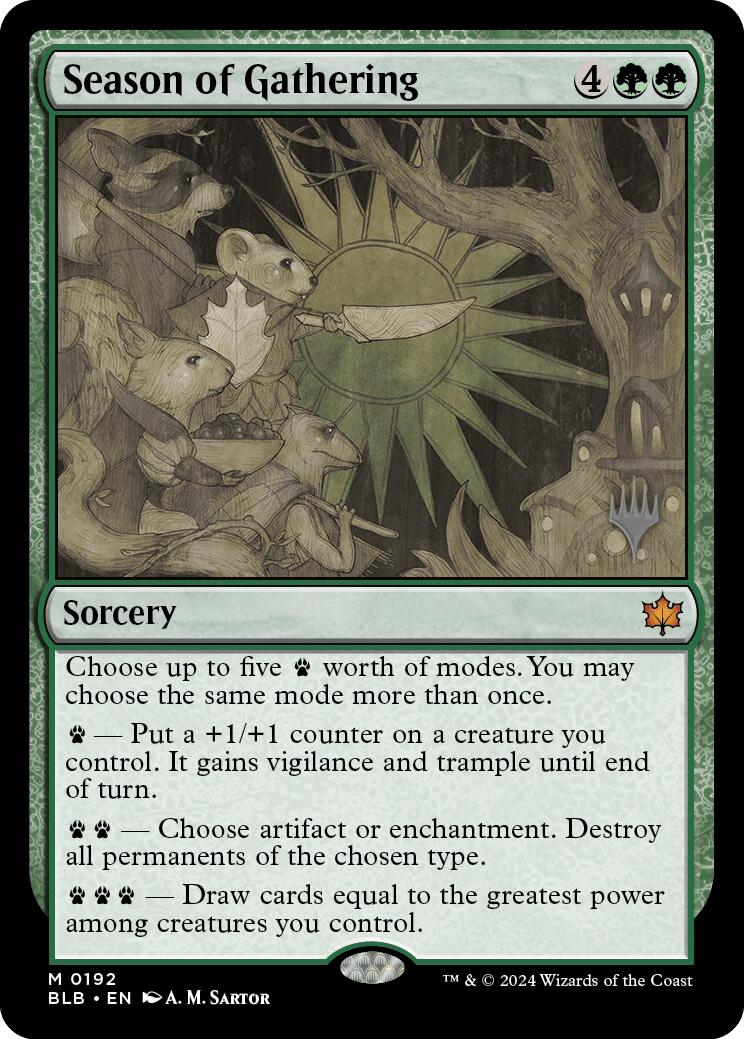 Season of Gathering (Promo Pack) [Bloomburrow Promos] | I Want That Stuff Brandon
