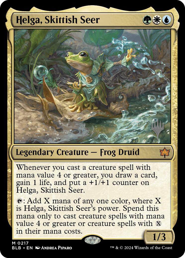 Helga, Skittish Seer (Promo Pack) [Bloomburrow Promos] | I Want That Stuff Brandon