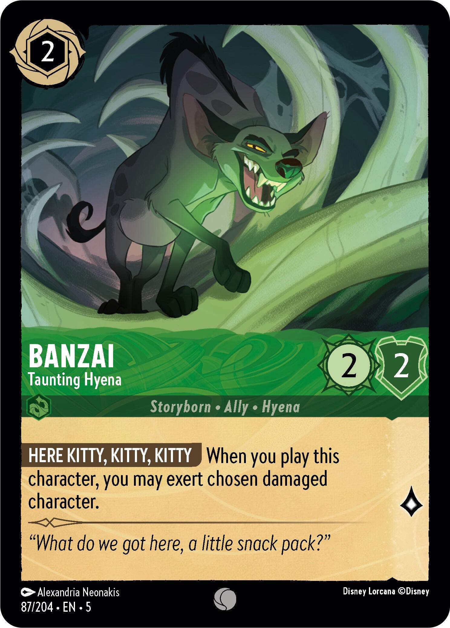 Banzai - Taunting Hyena (87/204) [Shimmering Skies] | I Want That Stuff Brandon