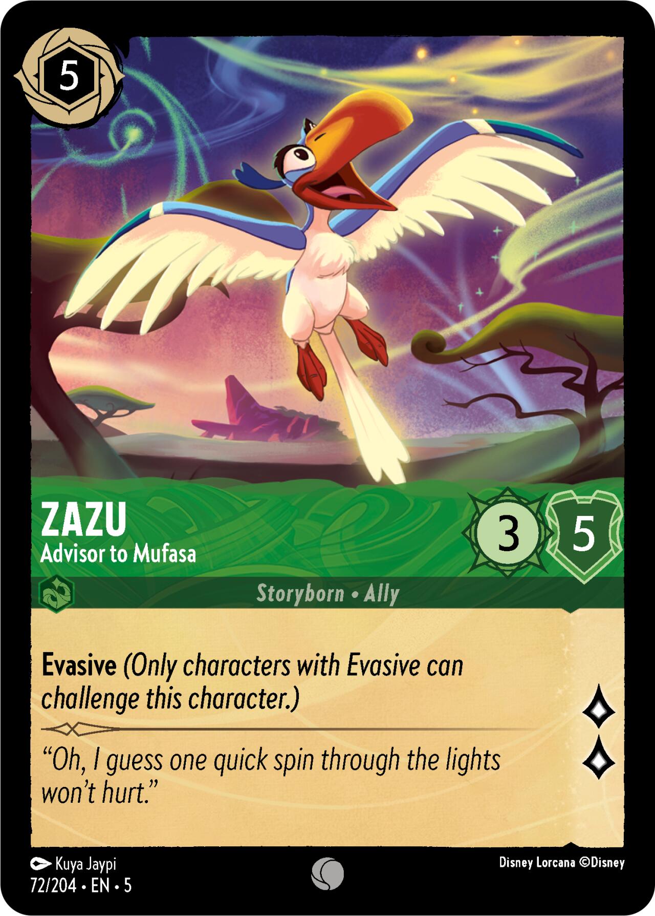 Zazu - Advisor to Mufasa (72/204) [Shimmering Skies] | I Want That Stuff Brandon