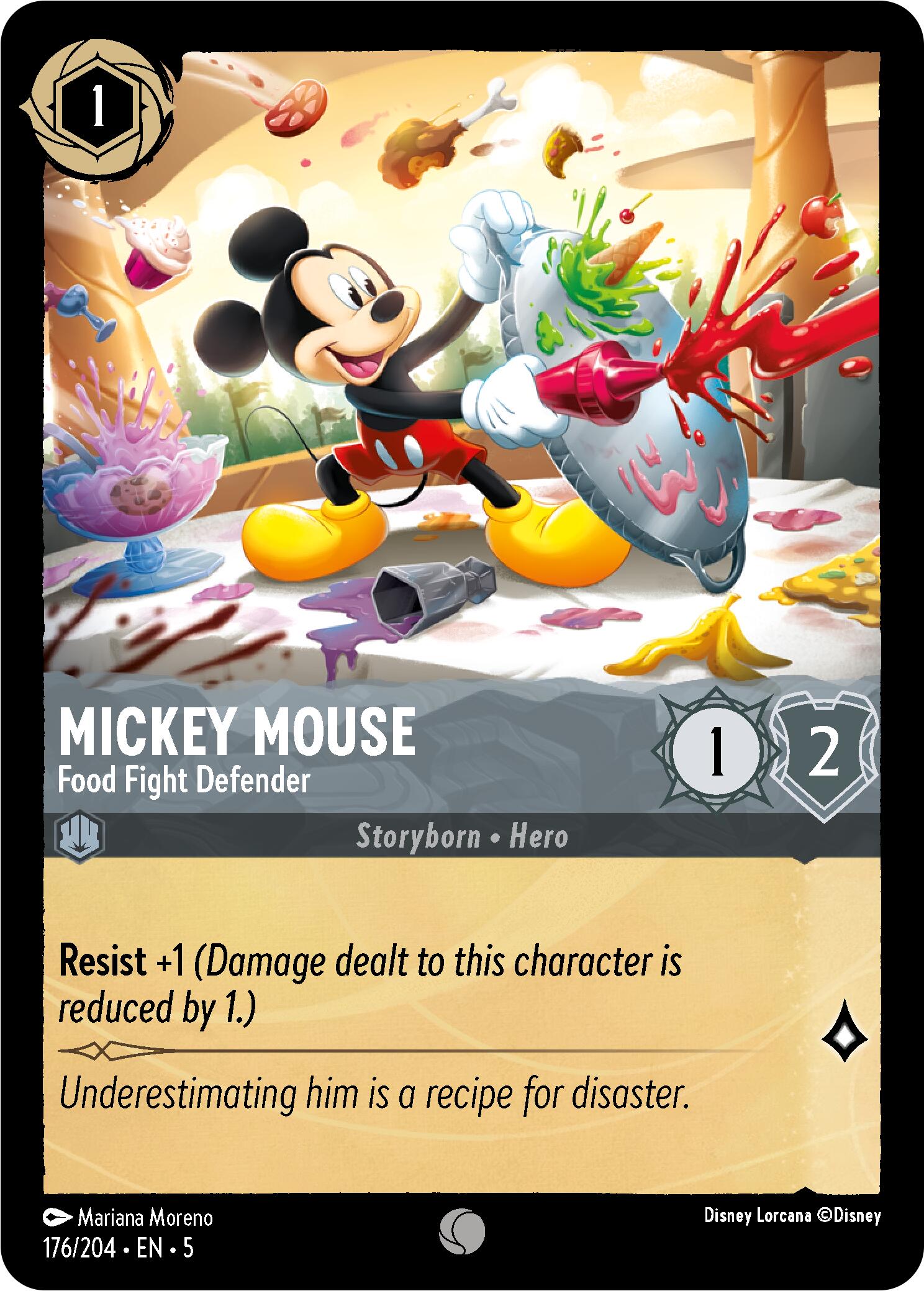 Mickey Mouse - Food Fight Defender (176/204) [Shimmering Skies] | I Want That Stuff Brandon