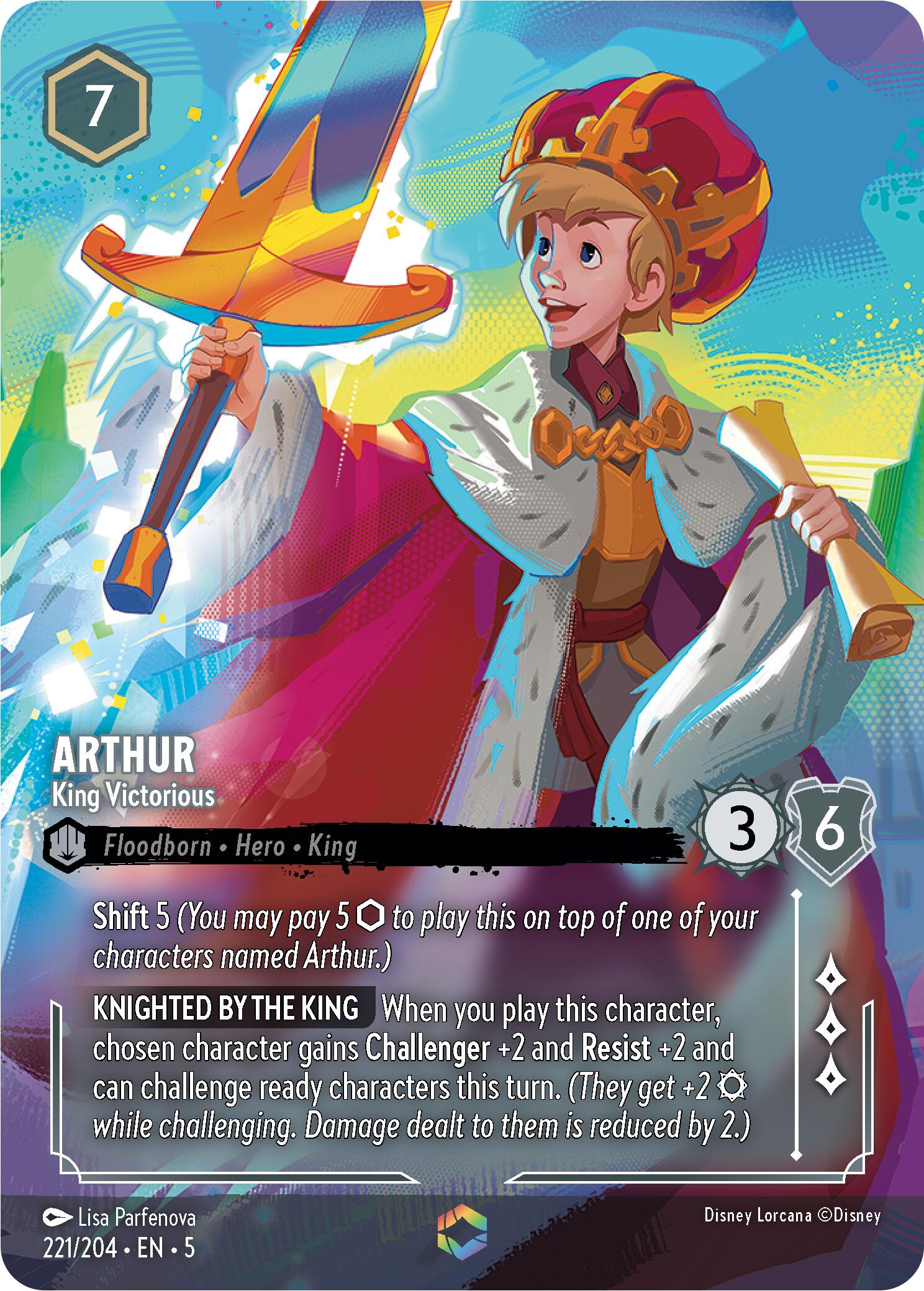 Arthur - King Victorious (Enchanted) (221/204) [Shimmering Skies] | I Want That Stuff Brandon
