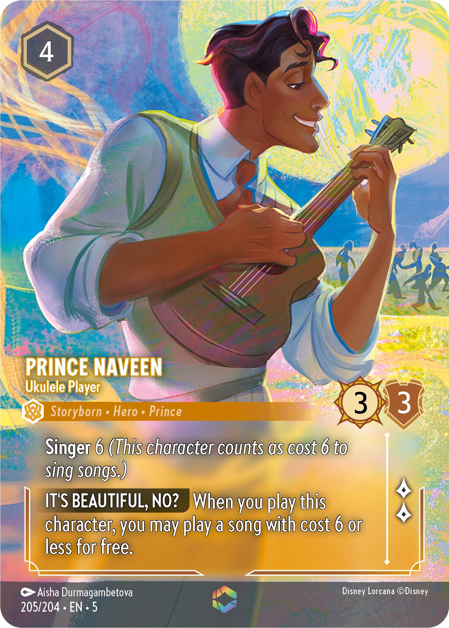 Prince Naveen - Ukulele Player (Enchanted) (205/204) [Shimmering Skies] | I Want That Stuff Brandon