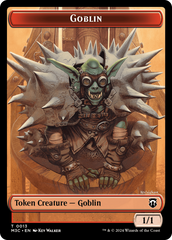 Goblin (Ripple Foil) // Tarmogoyf Double-Sided Token [Modern Horizons 3 Commander Tokens] | I Want That Stuff Brandon
