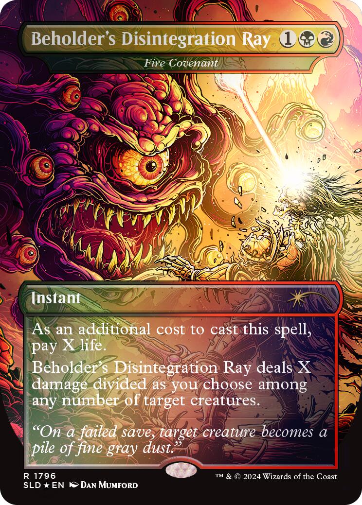 Beholder's Disintegration Ray - Fire Covenant (Rainbow Foil) [Secret Lair Drop Series] | I Want That Stuff Brandon