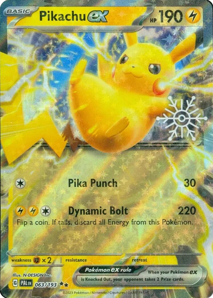 Pikachu ex (063/193) (Holiday Calendar) [Miscellaneous Cards] | I Want That Stuff Brandon