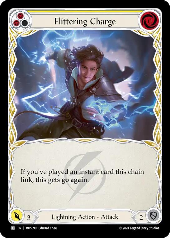 Flittering Charge (Yellow) [ROS090] (Rosetta)  Rainbow Foil | I Want That Stuff Brandon