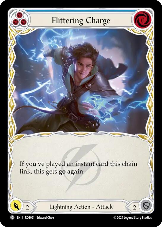 Flittering Charge (Blue) [ROS091] (Rosetta)  Rainbow Foil | I Want That Stuff Brandon