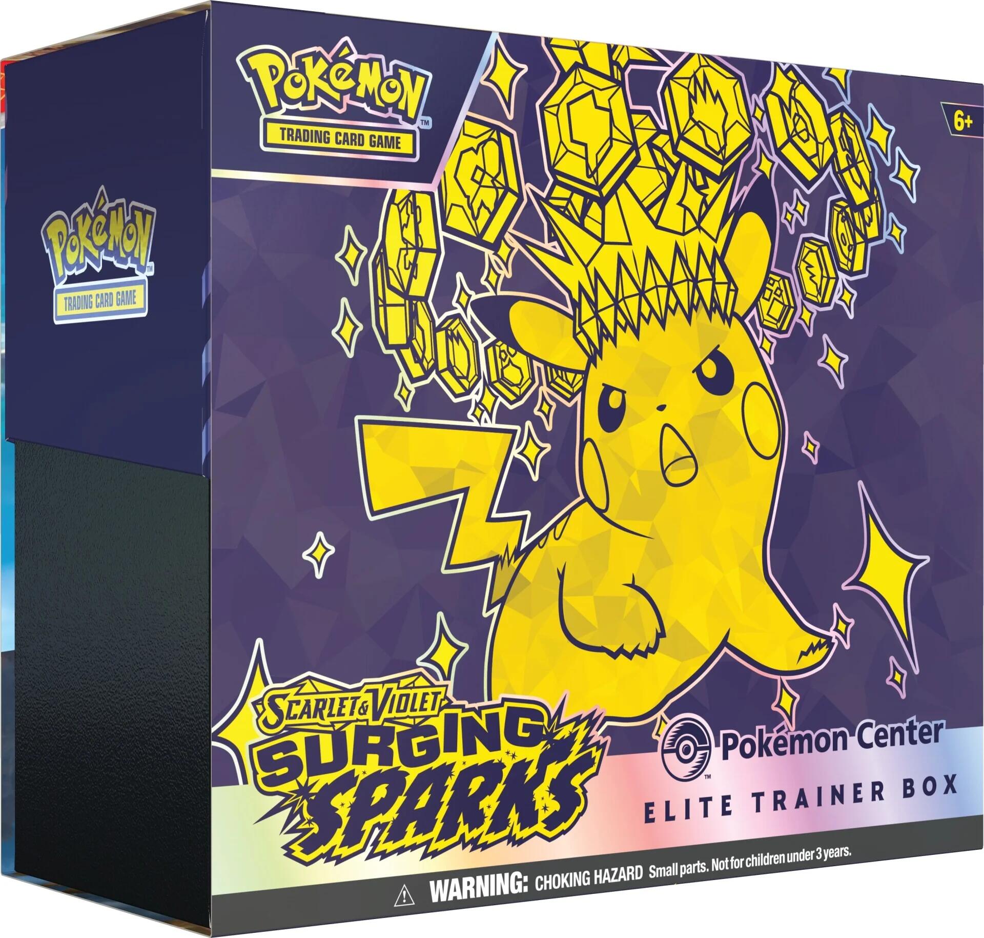 Scarlet & Violet: Surging Sparks - Elite Trainer Box (Pokemon Center Exclusive) | I Want That Stuff Brandon