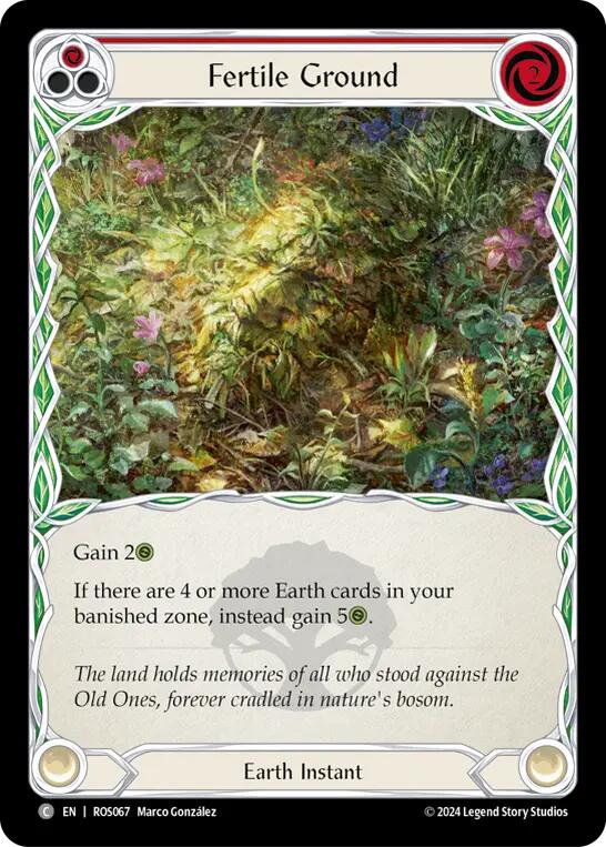Fertile Ground (Red) [ROS067] (Rosetta)  Rainbow Foil | I Want That Stuff Brandon