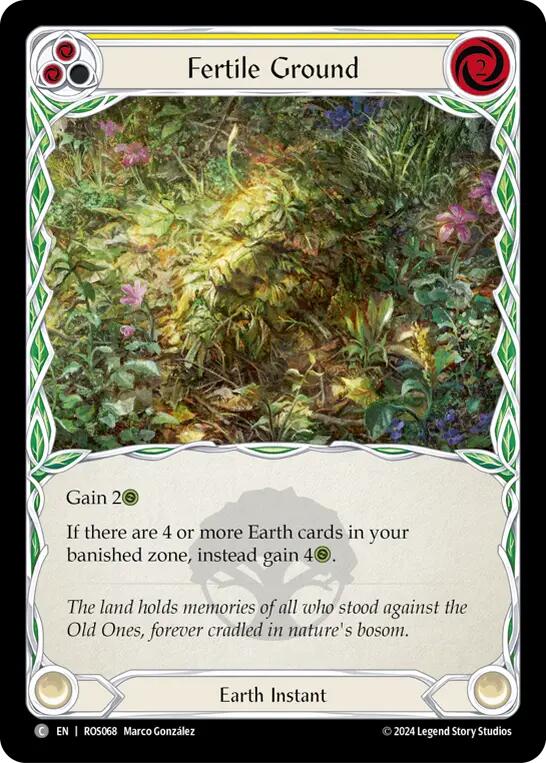 Fertile Ground (Yellow) [ROS068] (Rosetta)  Rainbow Foil | I Want That Stuff Brandon