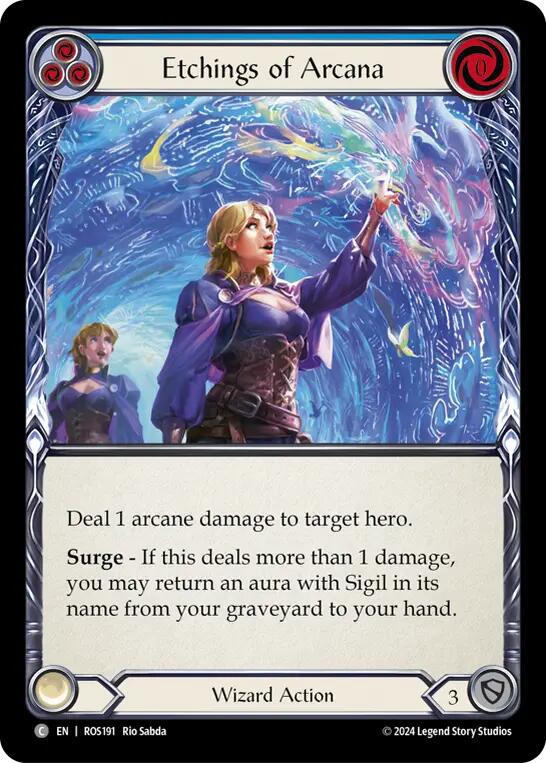Etchings of Arcana (Blue) [ROS191] (Rosetta)  Rainbow Foil | I Want That Stuff Brandon