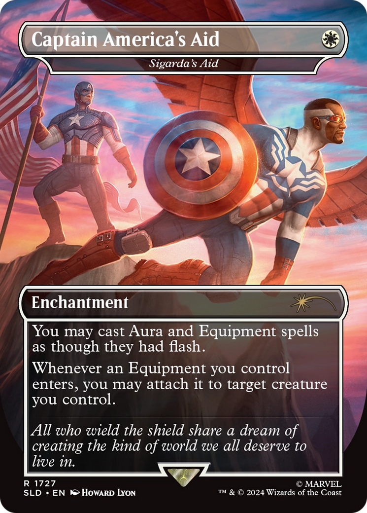 Captain America's Aid - Sigarda's Aid (Rainbow Foil) [Secret Lair Drop Series] | I Want That Stuff Brandon