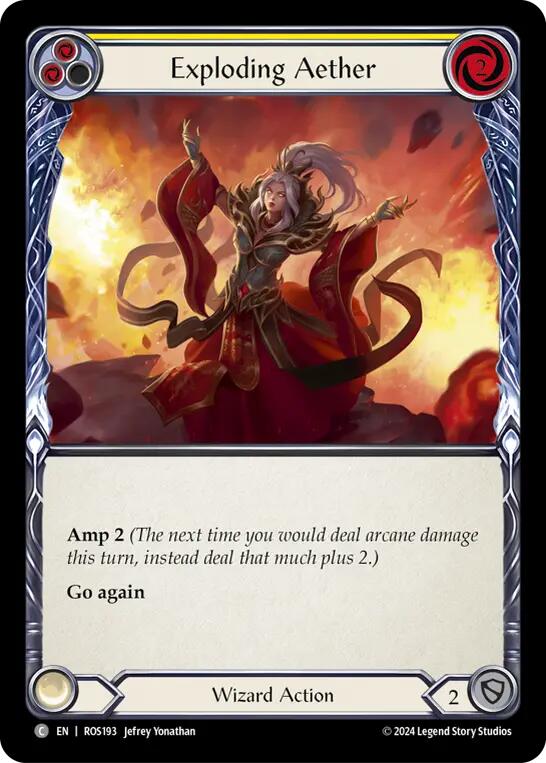Exploding Aether (Yellow) [ROS193] (Rosetta)  Rainbow Foil | I Want That Stuff Brandon