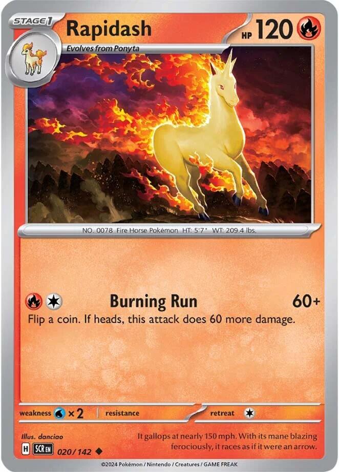 Rapidash (020/142) [Scarlet & Violet: Stellar Crown] | I Want That Stuff Brandon