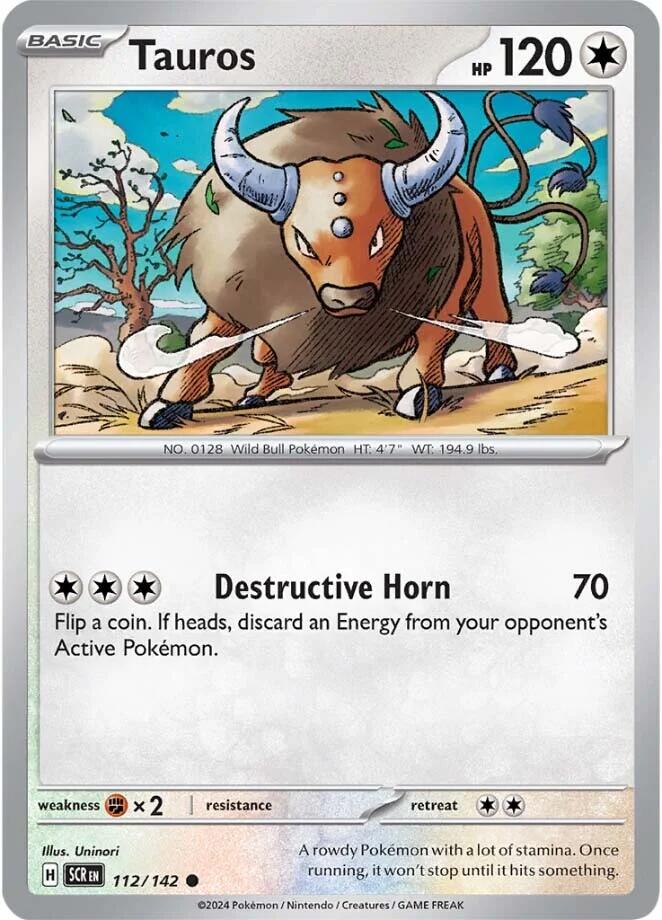 Tauros (112/142) [Scarlet & Violet: Stellar Crown] | I Want That Stuff Brandon