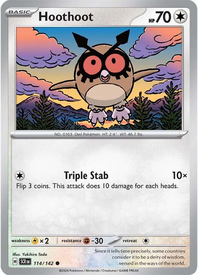 Hoothoot (114/142) [Scarlet & Violet: Stellar Crown] | I Want That Stuff Brandon