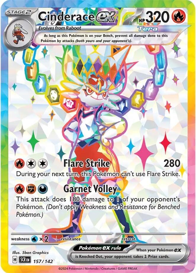 Cinderace ex (157/142) [Scarlet & Violet: Stellar Crown] | I Want That Stuff Brandon