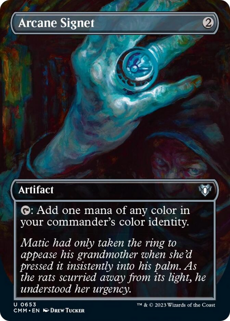 Arcane Signet (Borderless Alternate Art) [Commander Masters] | I Want That Stuff Brandon