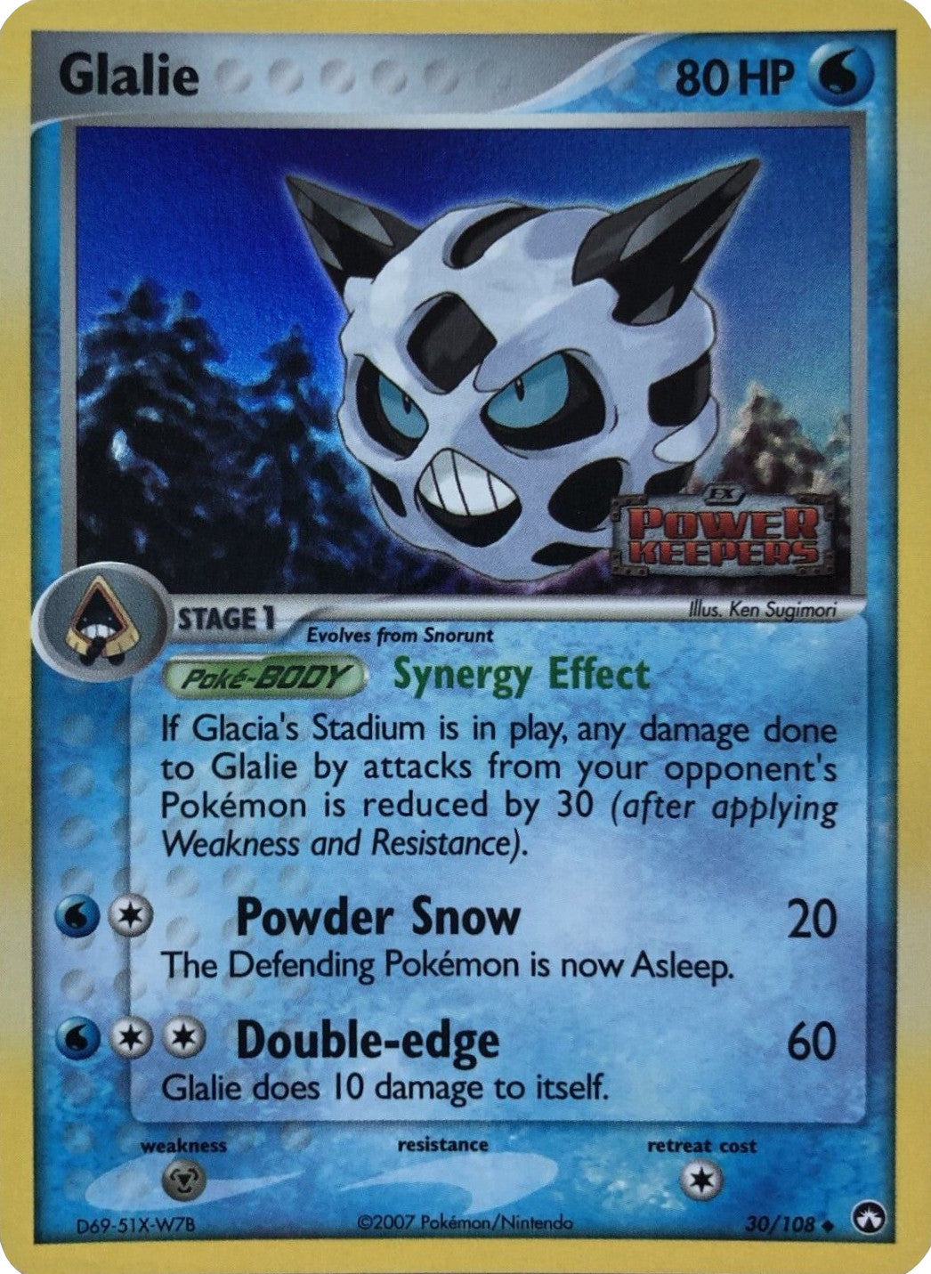Glalie (30/108) (Stamped) [EX: Power Keepers] | I Want That Stuff Brandon