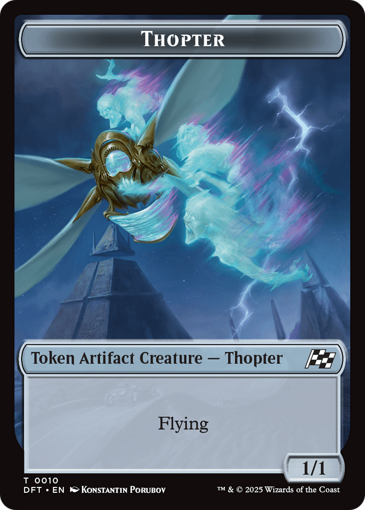 Golem (0014) // Thopter (0010) Double-Sided Token [Aetherdrift Tokens] | I Want That Stuff Brandon