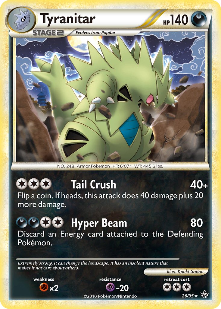 Tyranitar (26/95) (Theme Deck Exclusive) [HeartGold & SoulSilver: Unleashed] | I Want That Stuff Brandon