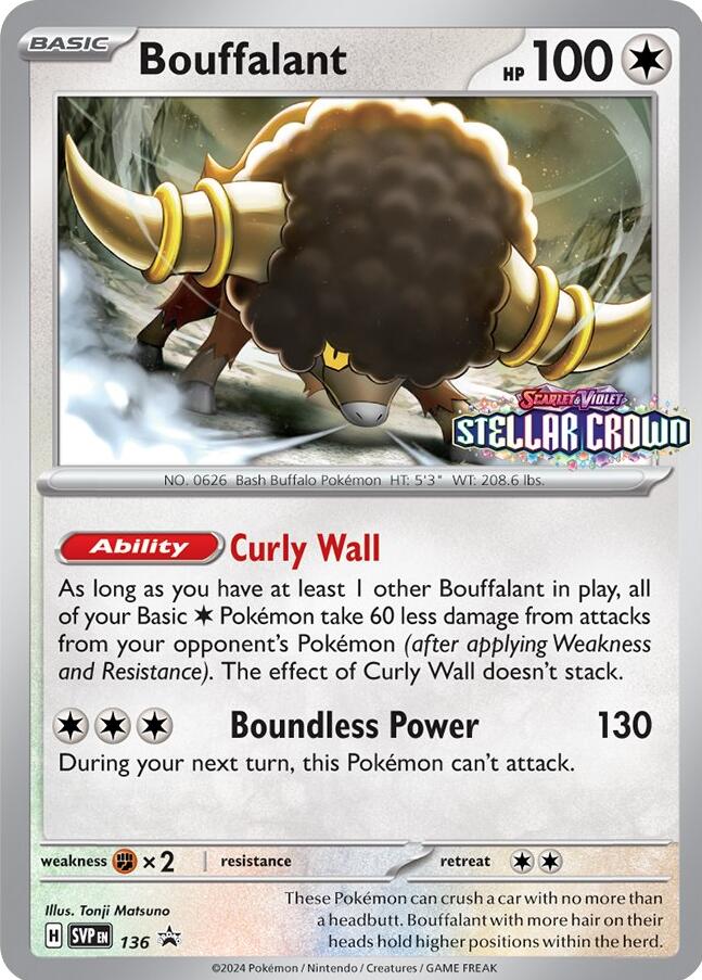 Bouffalant (SVP136) [Scarlet & Violet: Black Star Promos] | I Want That Stuff Brandon