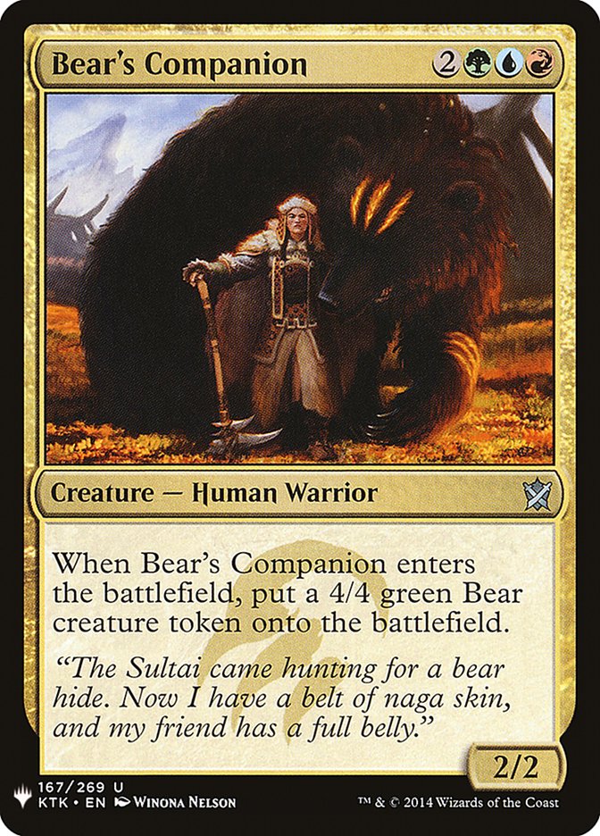 Bear's Companion [Mystery Booster] | I Want That Stuff Brandon