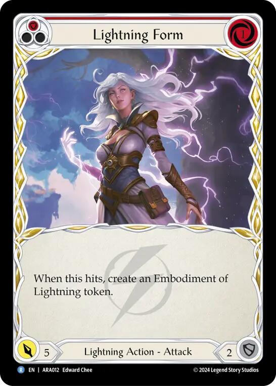 Lightning Form (Red) [ARA012] (Rosetta Aurora Blitz Deck) | I Want That Stuff Brandon