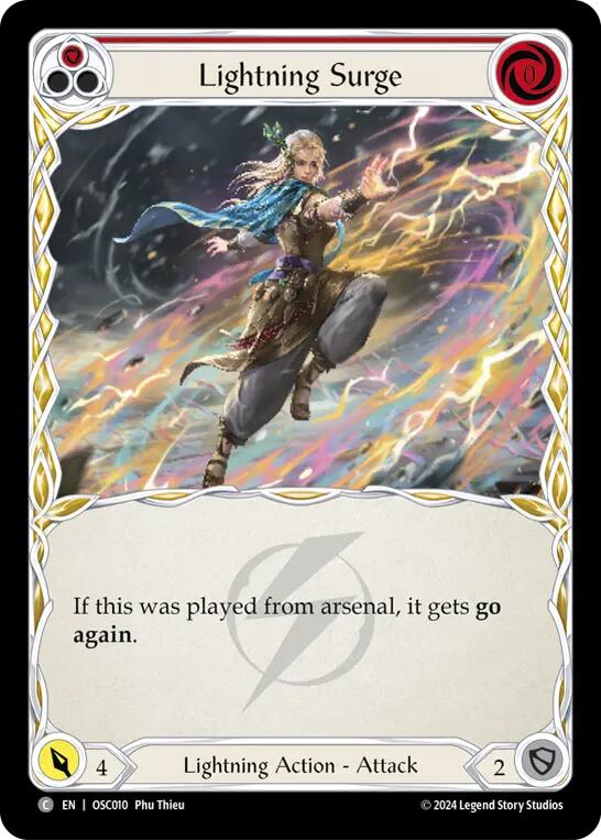 Lightning Surge (Red) [OSC010] (Rosetta Oscilio Blitz Deck) | I Want That Stuff Brandon