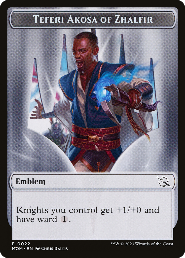 Treasure (20) // Teferi Akosa of Zhalfir Emblem Double-Sided Token [March of the Machine Tokens] | I Want That Stuff Brandon