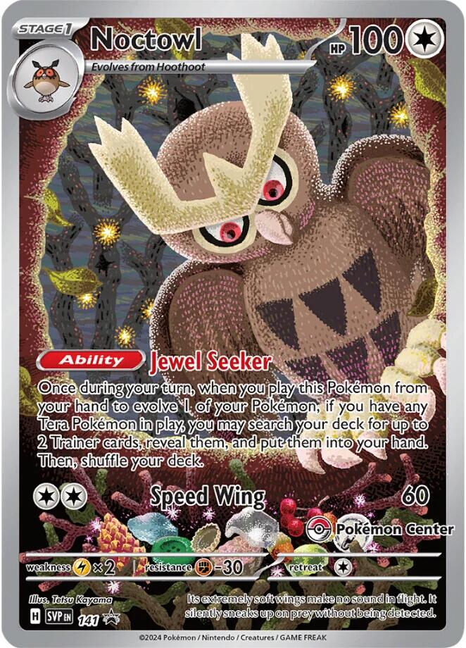 Noctowl (141) (Pokemon Center Exclusive) [Scarlet & Violet: Black Star Promos] | I Want That Stuff Brandon