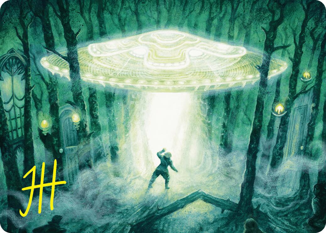 Unidentified Hovership Art Card (Gold-Stamped Signature) [Duskmourn: House of Horror Art Series] | I Want That Stuff Brandon