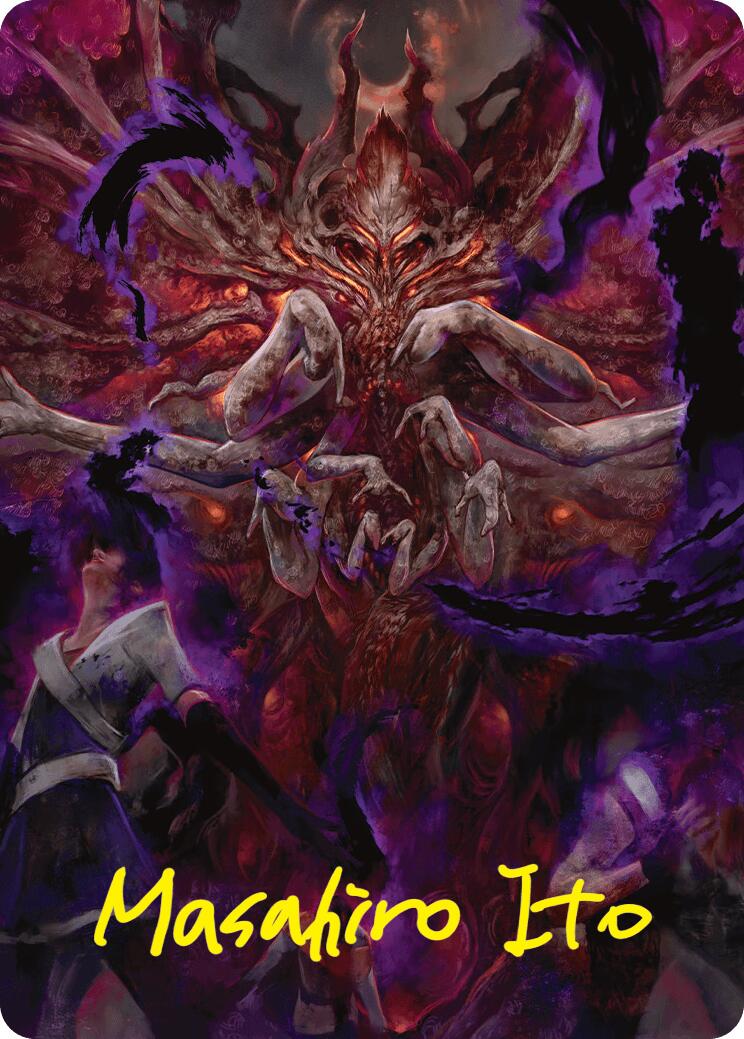 Damnation Art Card (Gold-Stamped Signature) [Duskmourn: House of Horror Art Series] | I Want That Stuff Brandon