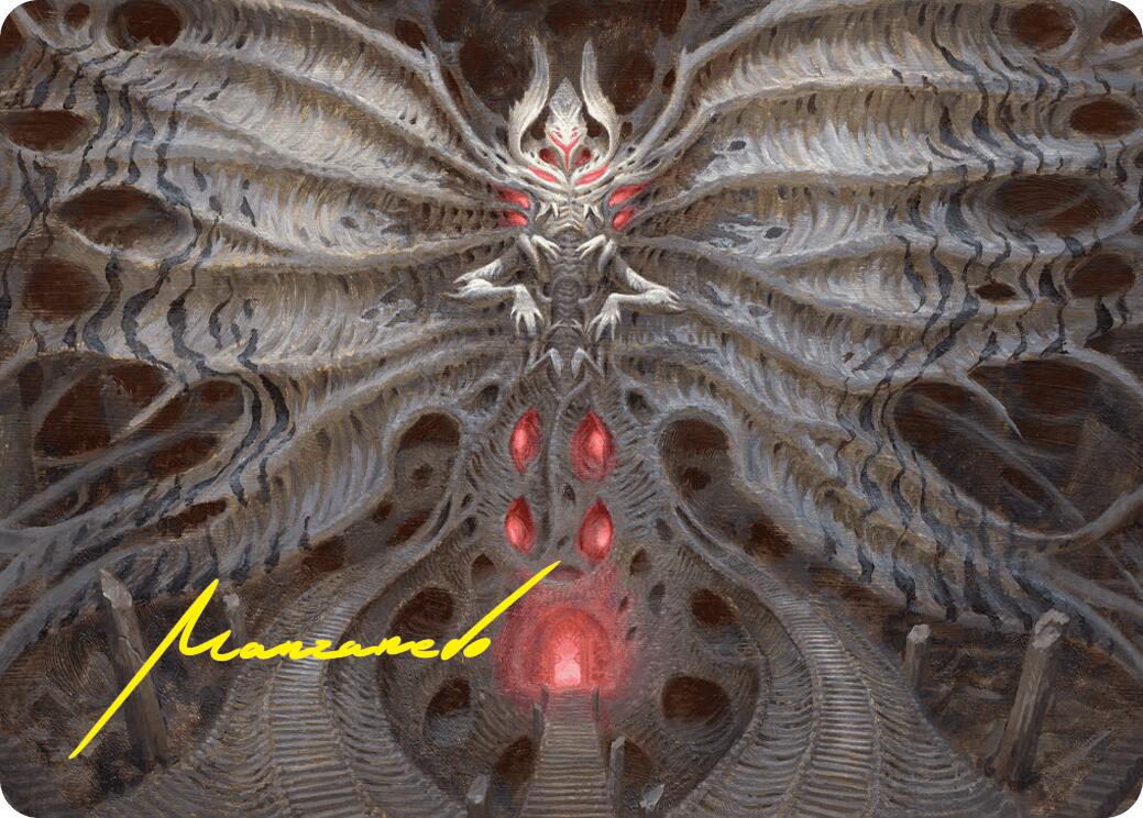 Valgavoth, Terror Eater Art Card (Gold-Stamped Signature) [Duskmourn: House of Horror Art Series] | I Want That Stuff Brandon