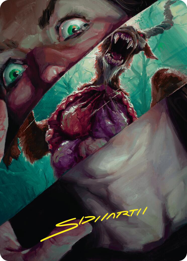 Hauntwoods Shrieker Art Card (Gold-Stamped Signature) [Duskmourn: House of Horror Art Series] | I Want That Stuff Brandon