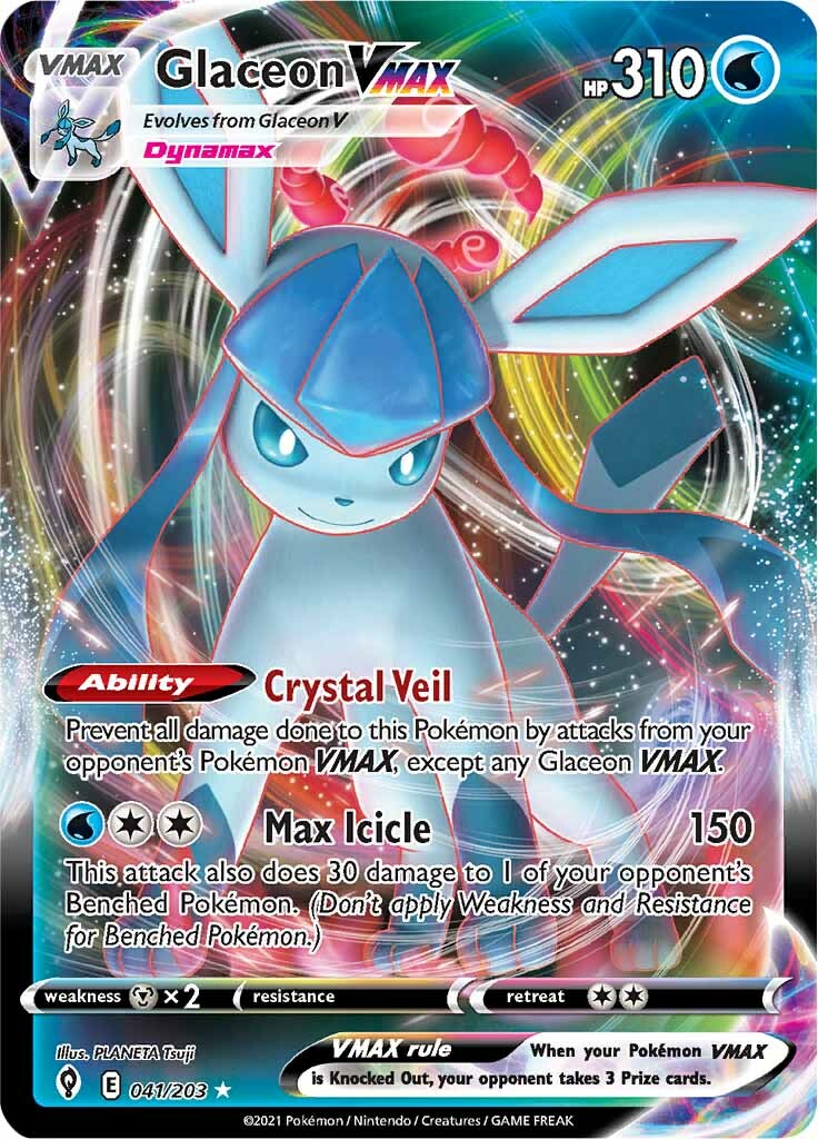 Glaceon VMAX (041/203) [Sword & Shield: Evolving Skies] | I Want That Stuff Brandon